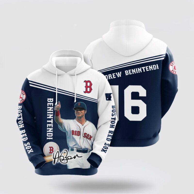 MLB Boston Red Sox 3D Hoodie Andrew Benintendi For Fan MLB