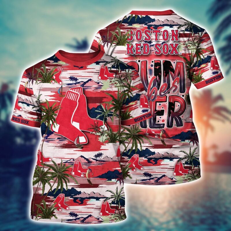 MLB Boston Red Sox 3D T-Shirt Aloha Grand Slam For Fans Sports