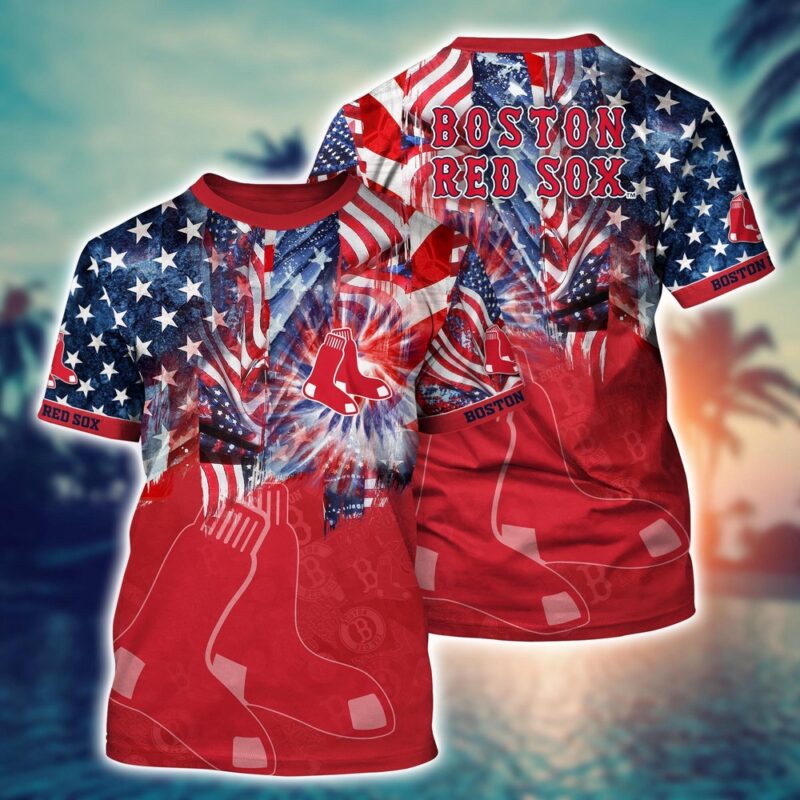 MLB Boston Red Sox 3D T-Shirt Hawaiian Heatwave For Fans Sports
