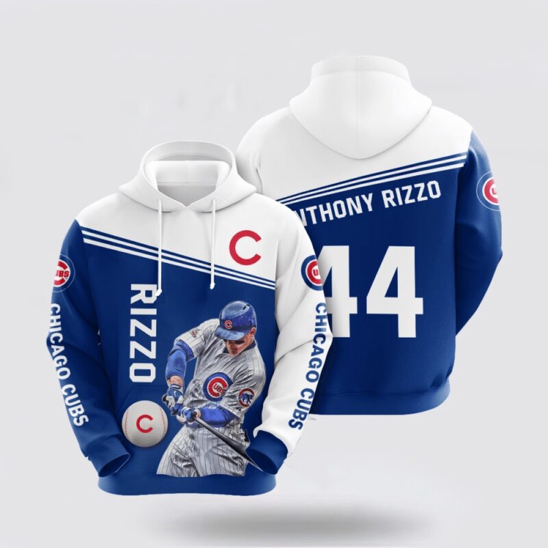 MLB Chicago Cubs 3D Hoodie Anthony Rizzo For Fan MLB