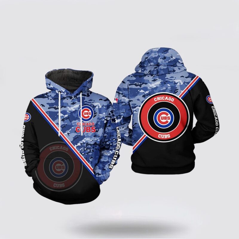 MLB Chicago Cubs 3D Hoodie Camo Team Gift For Fan MLB
