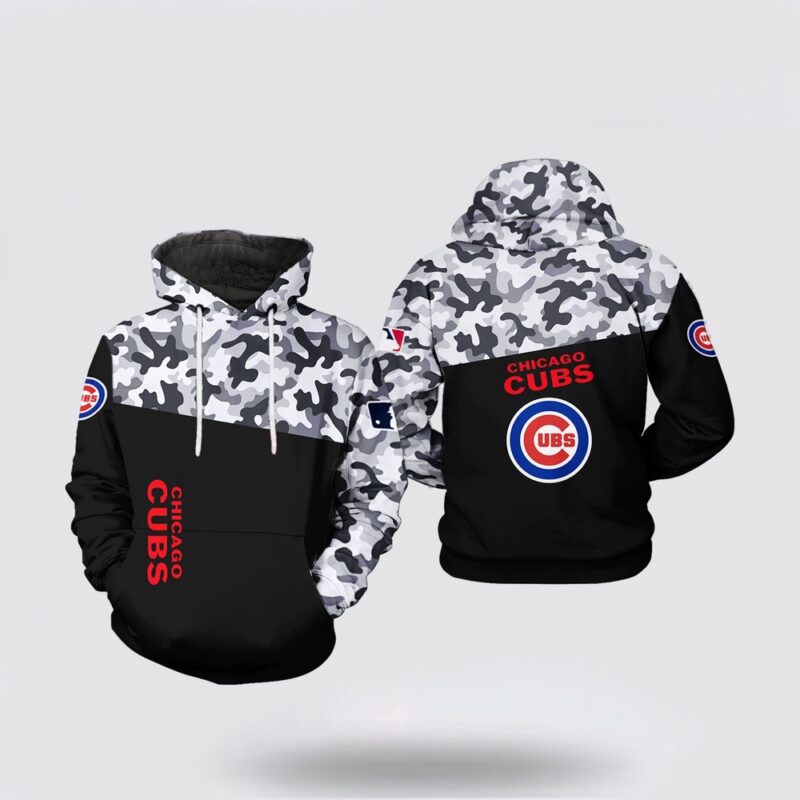 MLB Chicago Cubs 3D Hoodie Camo Veteran Gift For Fan MLB