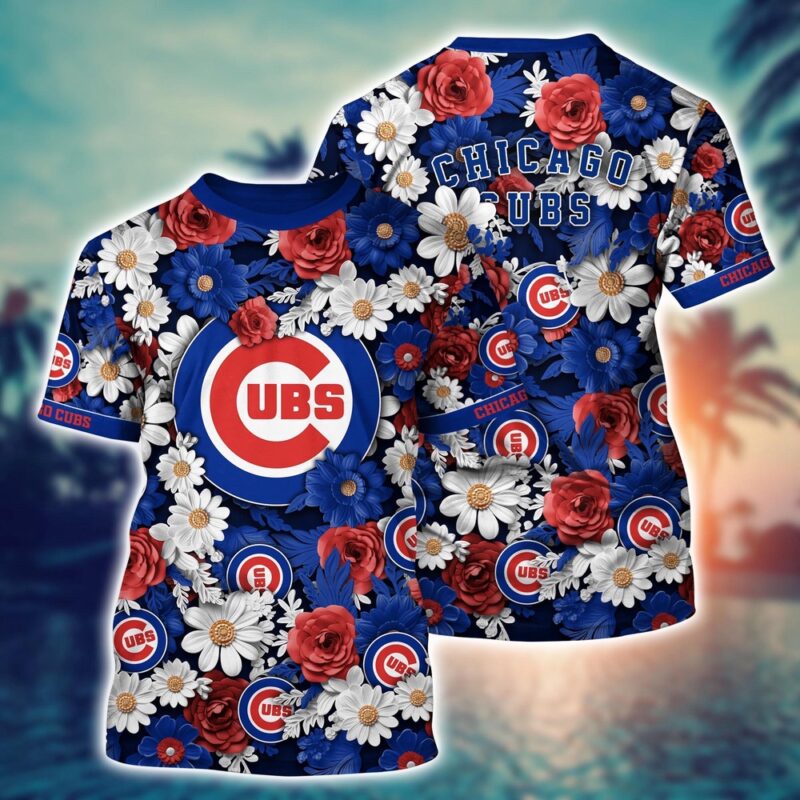 MLB Chicago Cubs 3D T-Shirt Sunset Slam Serenade For Fans Sports