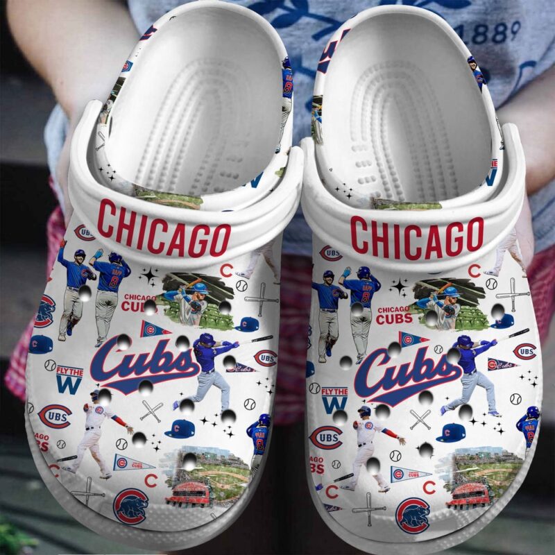 MLB Chicago Cubs Crocs Crocband Clogs Shoes Comfortable For Men Women and Kids For Fan MLB