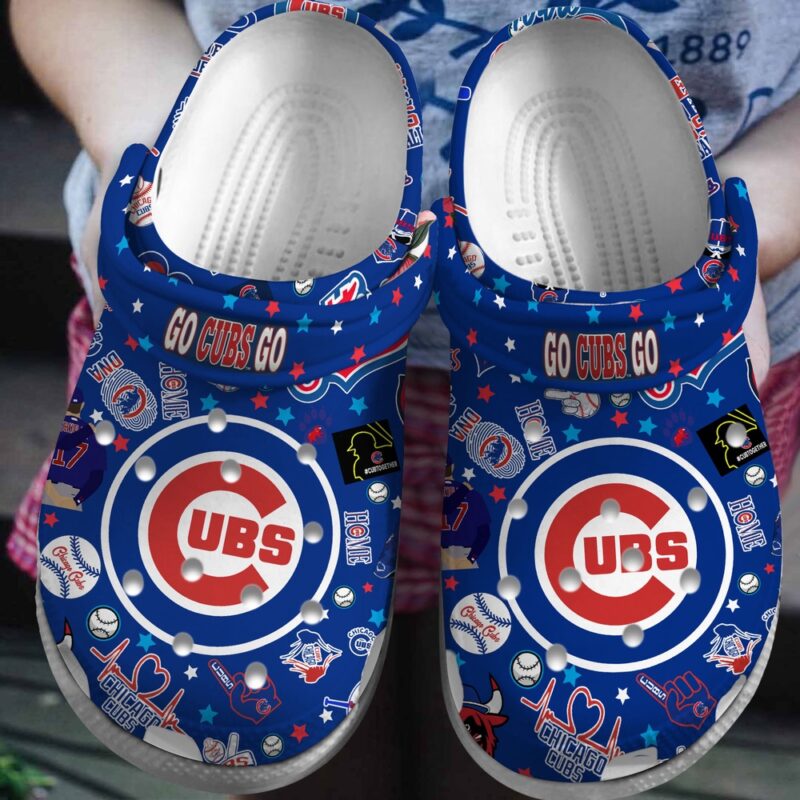 MLB Chicago Cubs Crocs Crocband Clogs Shoes For Men Women and Kids For Fan MLB