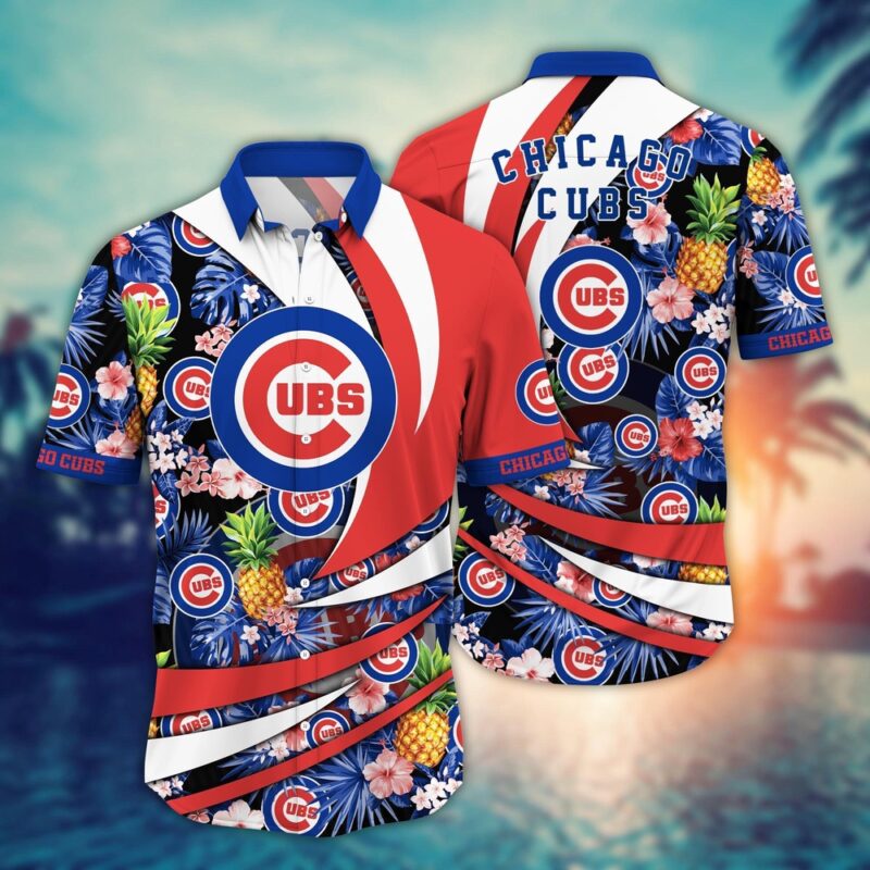 MLB Chicago Cubs Hawaiian Shirt Flower Bloom In Glory For Fans