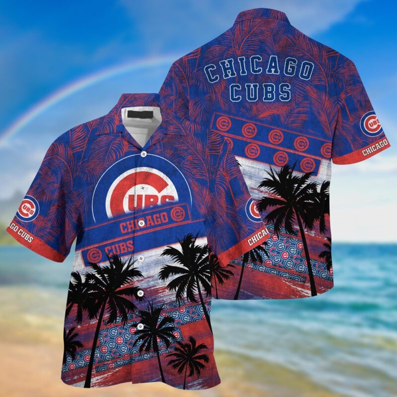 MLB Chicago Cubs Hawaiian Shirt Palm Tree Pattern For Fans Sports