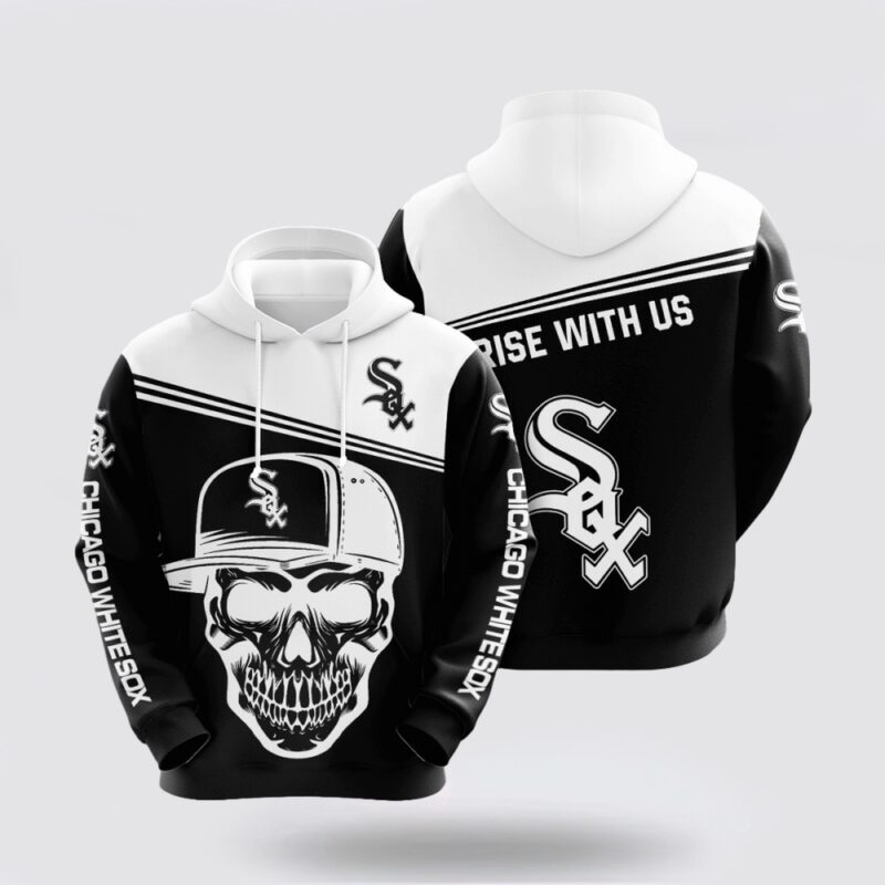 MLB Chicago White Sox 3D Hoodie Team Skull For Fans MLB