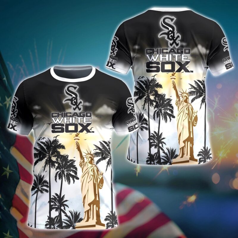 MLB Chicago White Sox 3D T-Shirt Tropical Elegance For Fans Sports