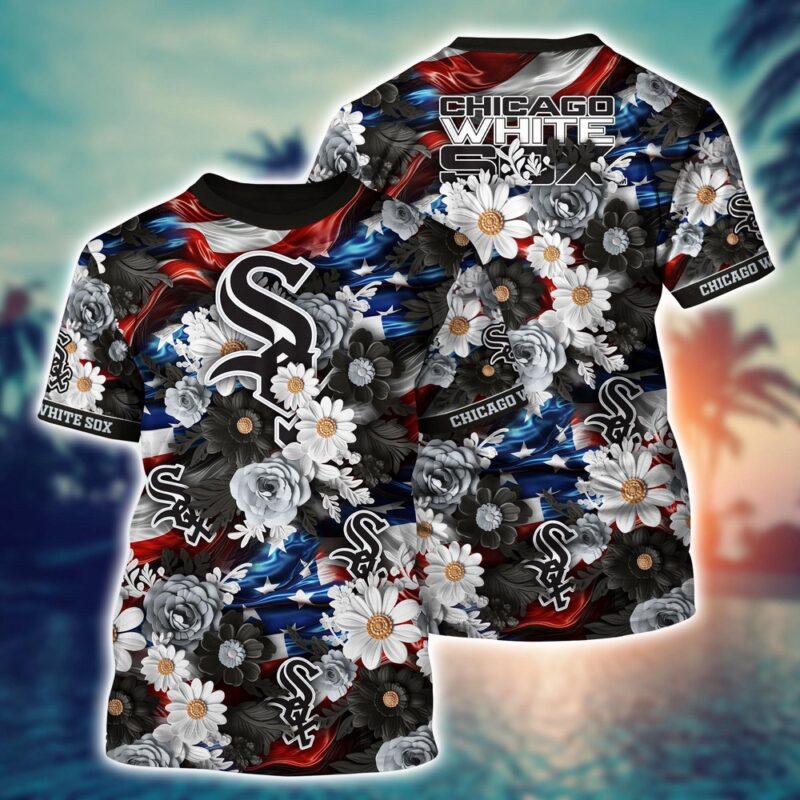 MLB Chicago White Sox 3D T-Shirt Tropical Tranquility Bloom For Fans Sports