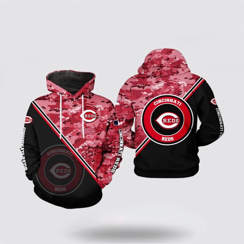 MLB Cincinnati Reds 3D Hoodie Camo Team Gift For Fan MLB