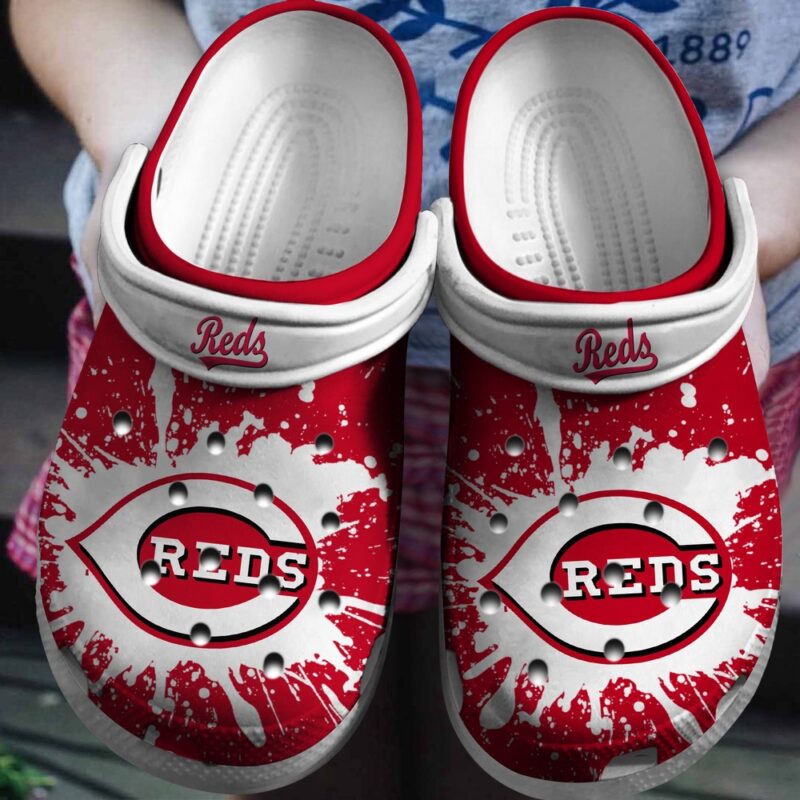 MLB Cincinnati Reds Crocs Clog Red – White For Fan Baseball