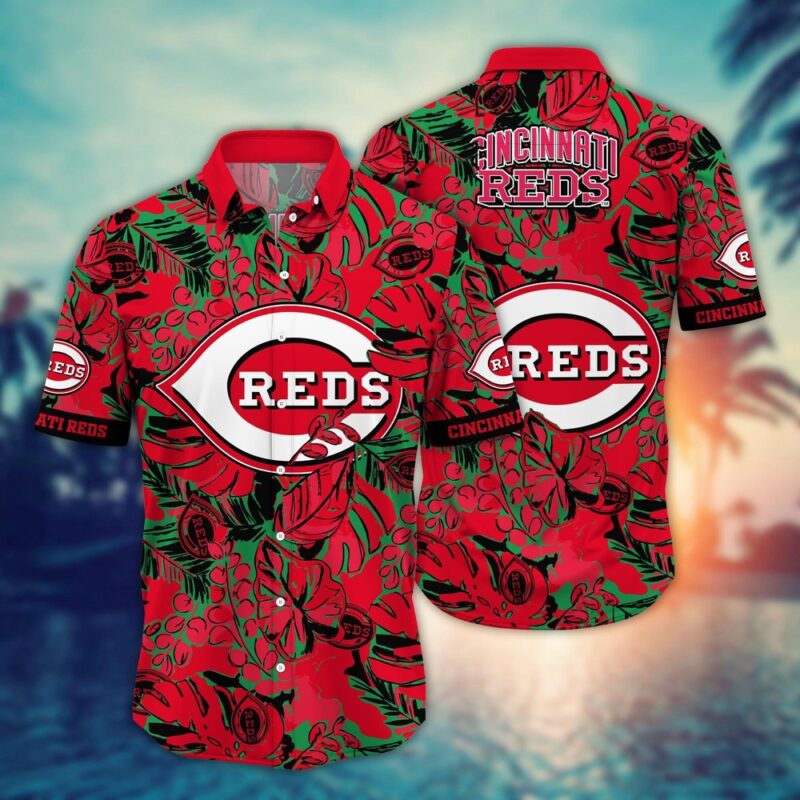 MLB Cincinnati Reds Hawaiian Shirt Flower Palm Tree Paradise For Fans