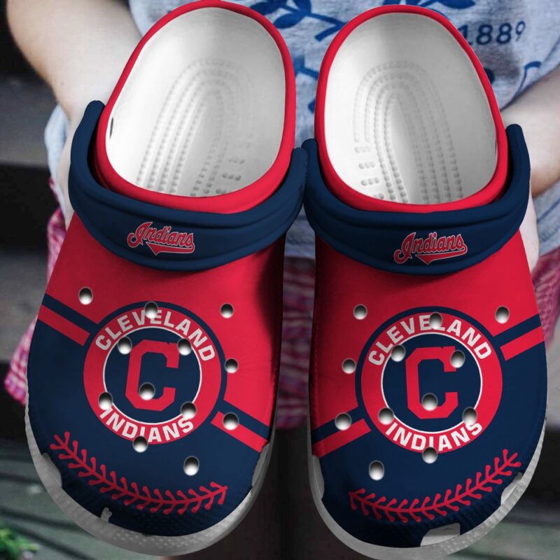 MLB Cleveland Guardians Crocs Clog Red – Navy For Fan Baseball