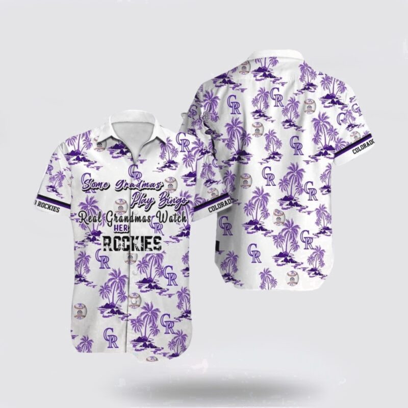 MLB Colorado Rockies Hawaiian Shirt Swaying With Palms Reveals The Charm For Fans