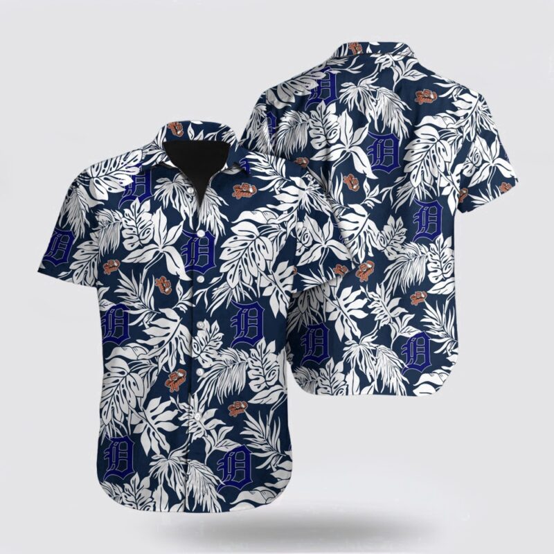 MLB Detroit TigersHawaiian Shirt Tropical Pattern For Fan MLB