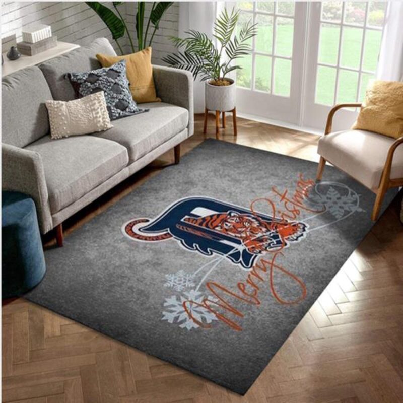 MLB Detroit Tigers Area Rug Living Room Rug Family Gift US Decor