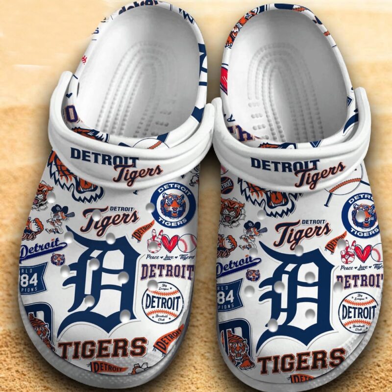 MLB Detroit Tigers Baseball team Crocs Shoes Detroit Tigers Shoes For Men Women And Kids