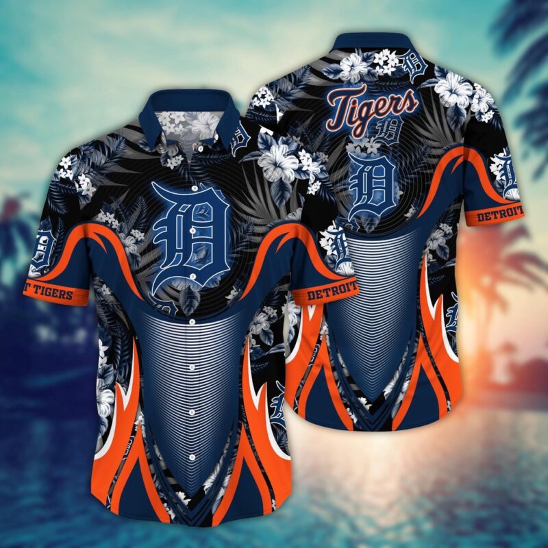 MLB Detroit Tigers Hawaiian Shirt Flower Grandstand Glamour For Fans