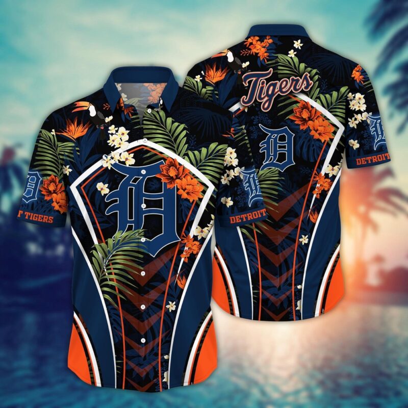 MLB Detroit Tigers Hawaiian Shirt Flower Strike A Style Pose For Fans