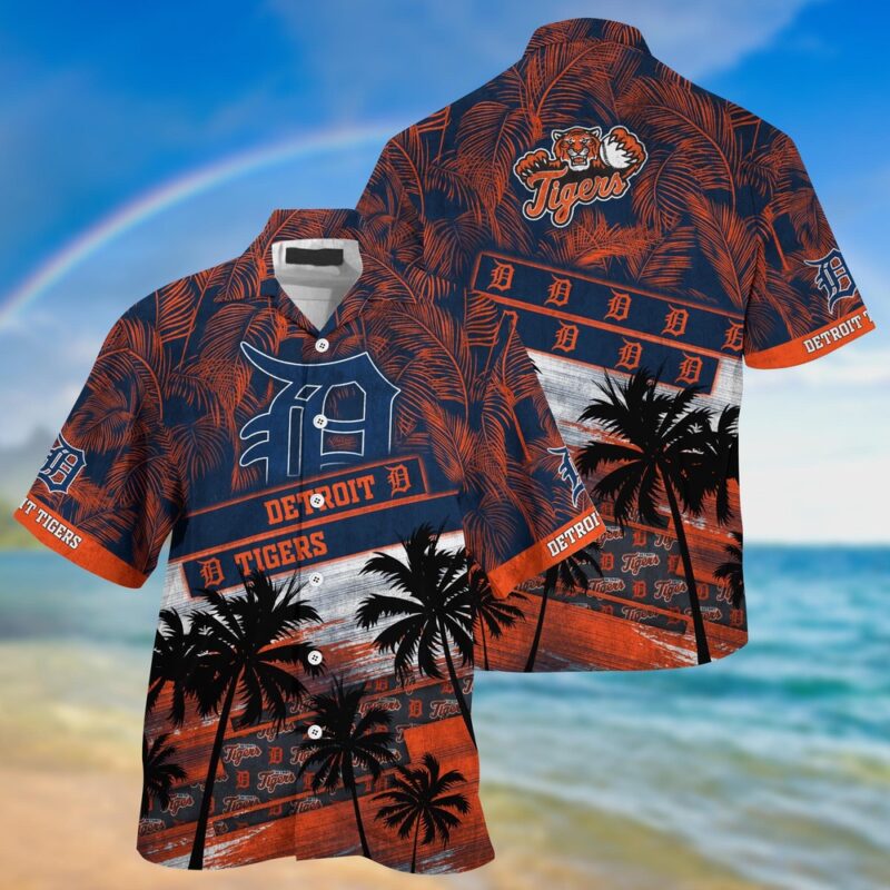MLB Detroit Tigers Hawaiian Shirt Palm Tree Pattern For Fans Sports