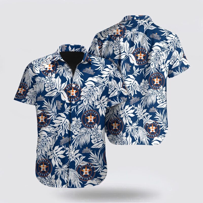 MLB Houston Astros Hawaiian Shirt Palm leaf Pattern For Fan MLB