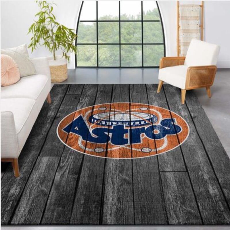 MLB Houston Astros Logo Grey Wooden Style Style Nice Gift Home Decor