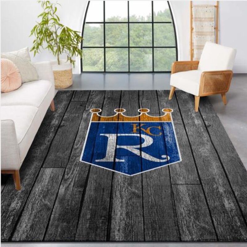 MLB Kansas City Royals Logo Grey Wooden Style Style Nice Gift Home Decor