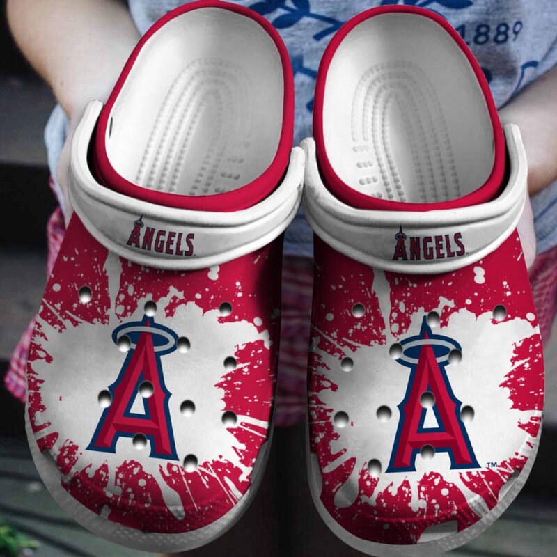 MLB Los Angeles Angels Crocs White – Red For Fan Baseball