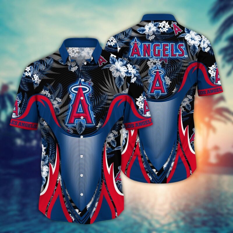 MLB Los Angeles Angels Hawaiian Shirt Flower Grandstand Glamour For Fans