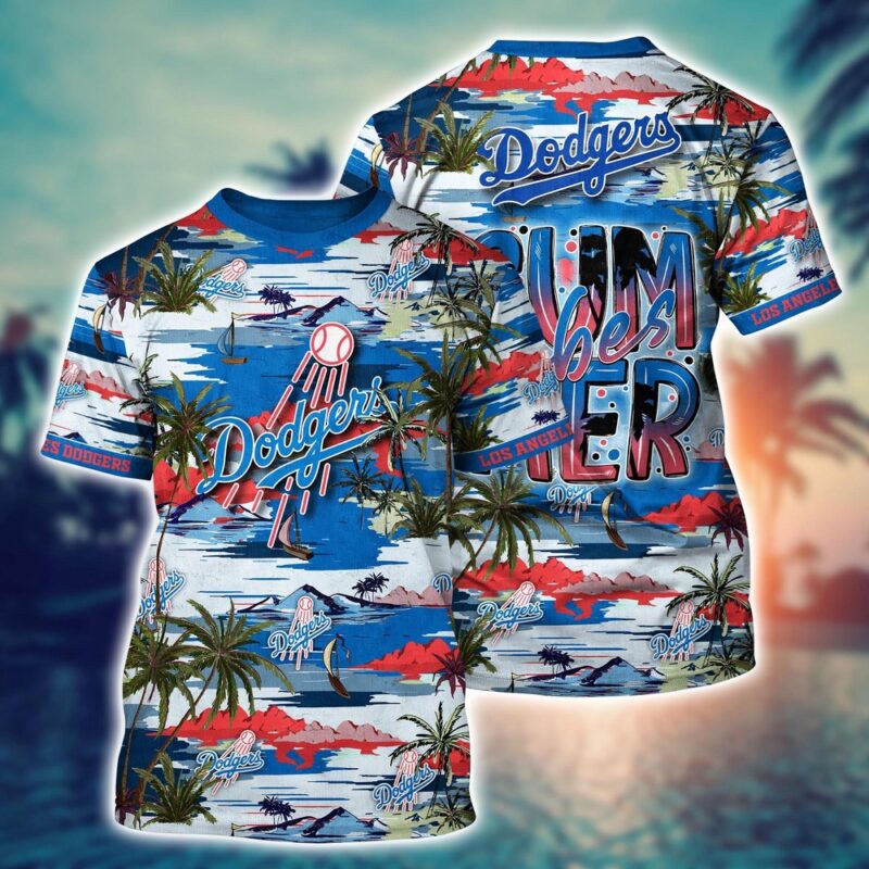 MLB Los Angeles Dodgers 3D T-Shirt Aloha Grand Slam For Fans Sports