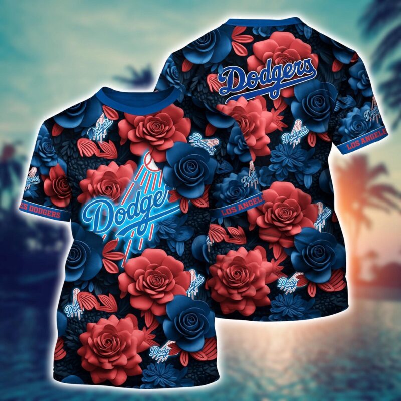 MLB Los Angeles Dodgers 3D T-Shirt Tropical Trends For Fans Sports