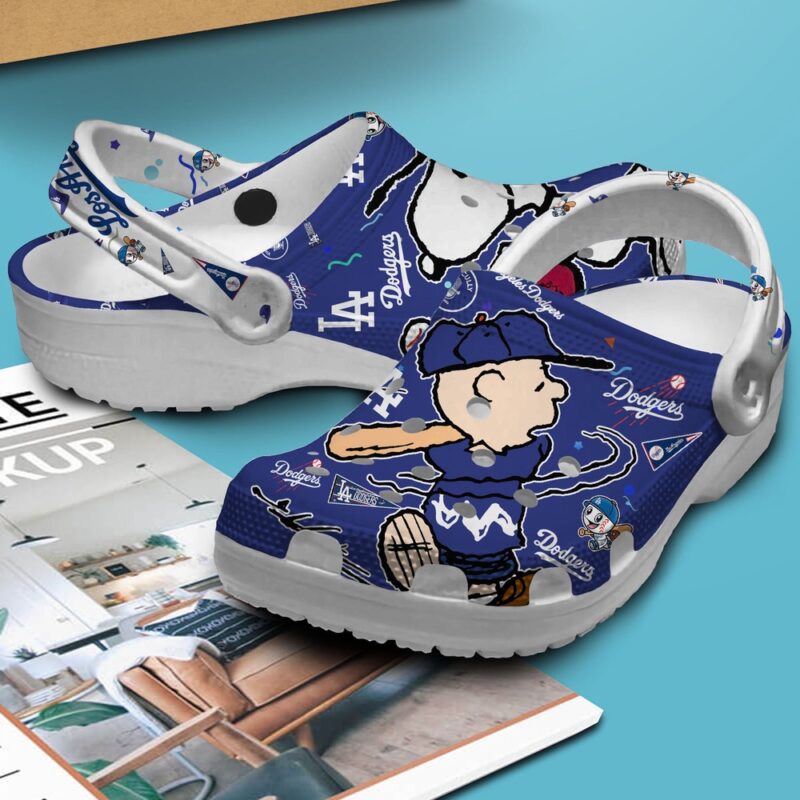 MLB Los Angeles Dodgers Cartoon Crocs Crocband Clogs Shoes Comfortable For Men Women and Kids For Fan MLB