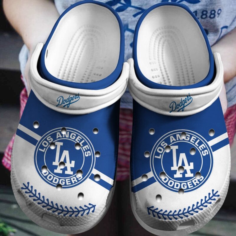 MLB Los Angeles Dodgers Crocs Clog White – Blue For Fan Baseball