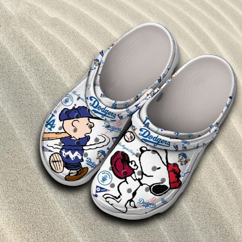 MLB Los Angeles Dodgers Crocs Snoopy Peanuts Dodgers Shoes For Men Women And Kids