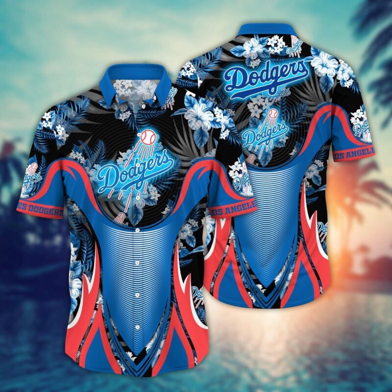 MLB Los Angeles Dodgers Hawaiian Shirt Flower Grandstand Glamour For Fans