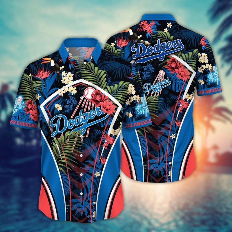 MLB Los Angeles Dodgers Hawaiian Shirt Flower Strike A Style Pose For Fans