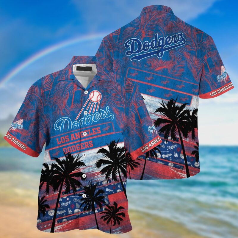 MLB Los Angeles Dodgers Hawaiian Shirt Palm Tree Pattern For Fans Sports