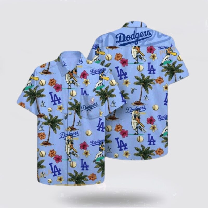MLB Los Angeles Dodgers Hawaiian Shirt Sun Sea And Style Unleash Your Summer Look For Fans