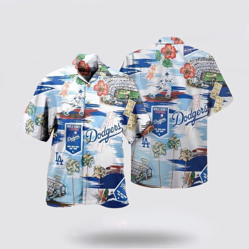 MLB Los Angeles Dodgers Hawaiian Shirt Tropical For Fan MLB
