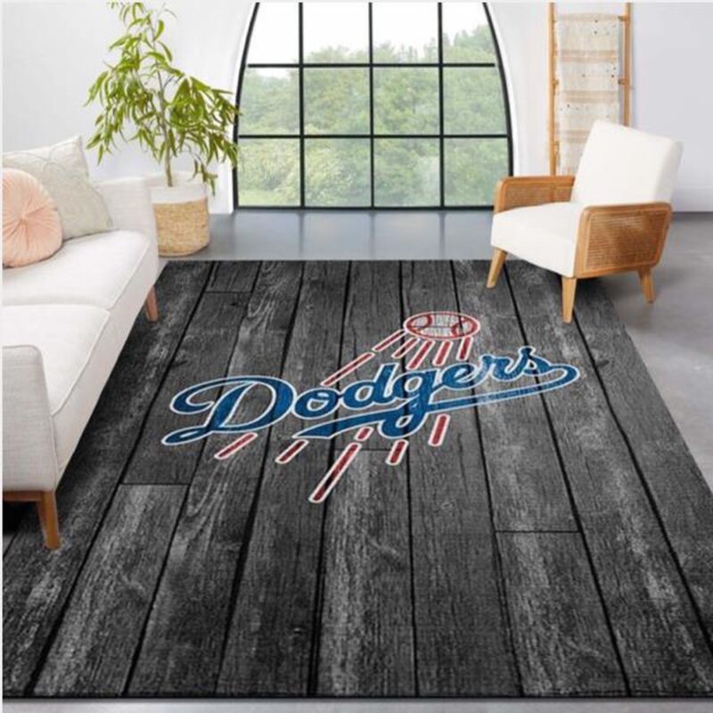 MLB Los Angeles Dodgers Logo Grey Wooden Style Style Nice Gift Home Decor