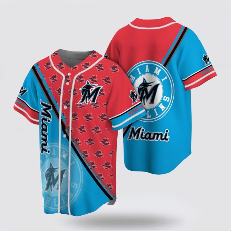 MLB Miami Marlins Baseball Jersey Simple Design For Fans Jersey