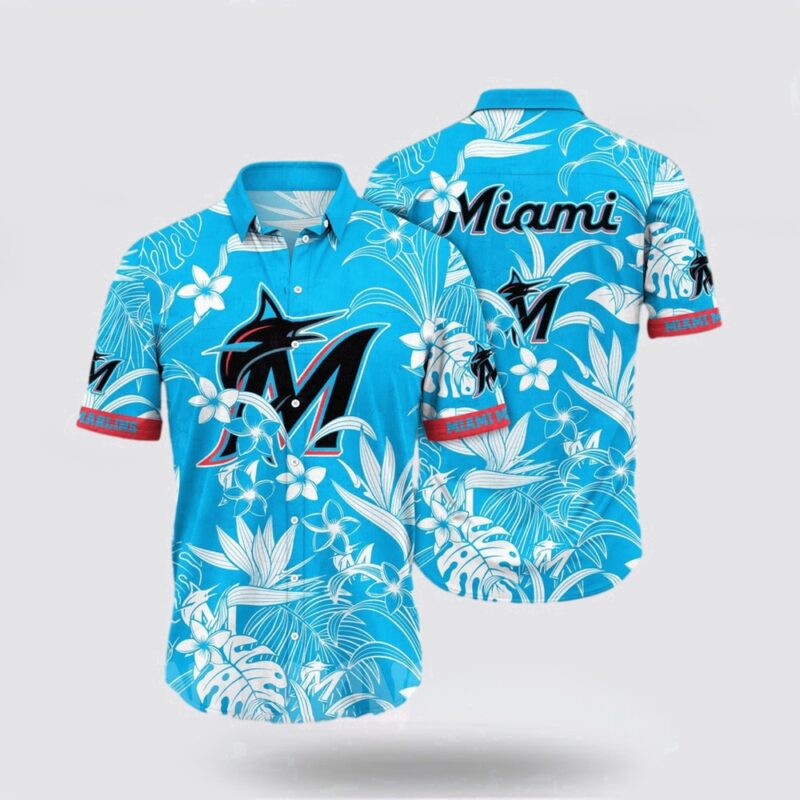 MLB Miami Marlins Hawaiian Shirt Escape To Paradise Your Ultimate Tropical Fashion Experience For Fans