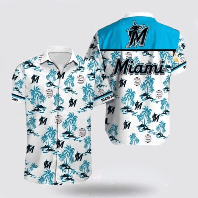 MLB Miami Marlins Hawaiian Shirt Tropical Elegance Upgrade Your Wardrobe For Fans