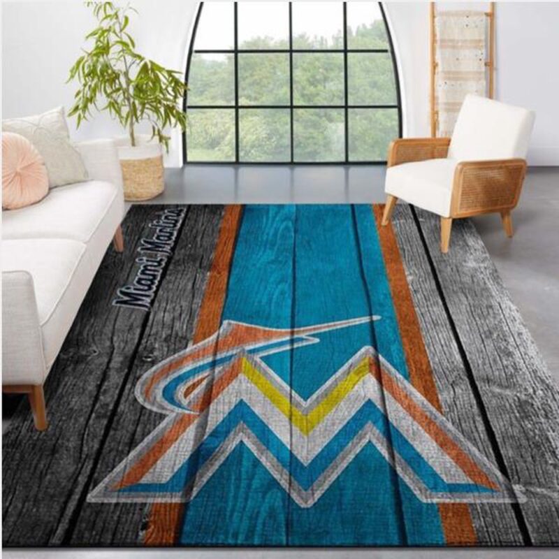 MLB Miami Marlins Logo Wooden Style Style Nice Gift Home Decor