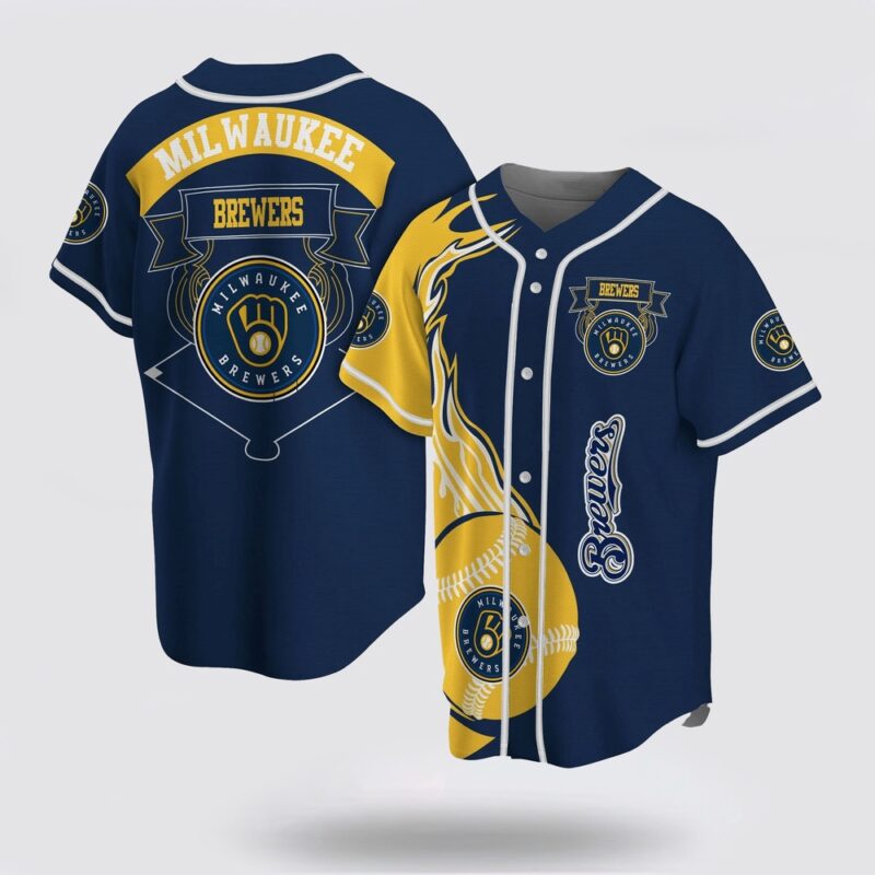 MLB Milwaukee Brewers Baseball Jersey Classic For Fans Jersey