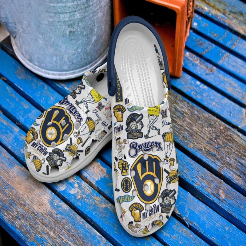 MLB Milwaukee Brewers Crocs Shoes Milwaukee Brewers Gear For Men Women And Kids