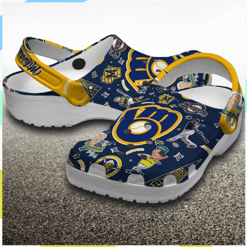 MLB Milwaukee Brewers Crocs Shoes  Milwaukee Brewers Gear For Men Women And Kids