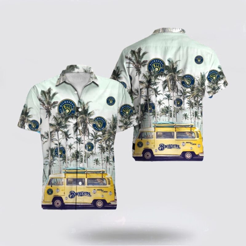 MLB Milwaukee Brewers Hawaiian Shirt Embrace The Energetic Summer With Fashionable For Fans