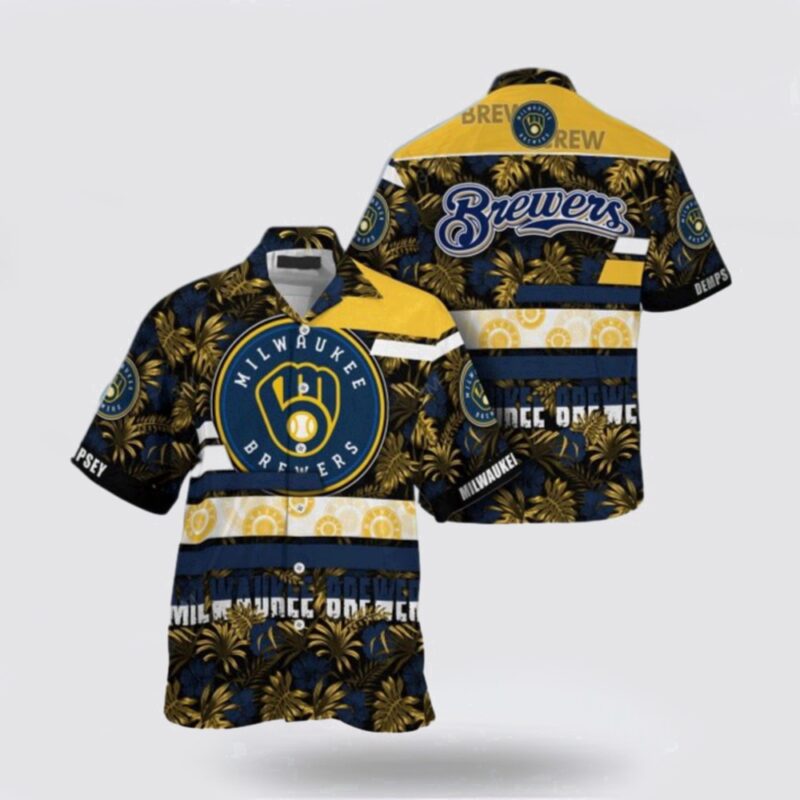 MLB Milwaukee Brewers Hawaiian Shirt Immerse Yourself In The Sea Breeze With Exotic Outfits For Fans